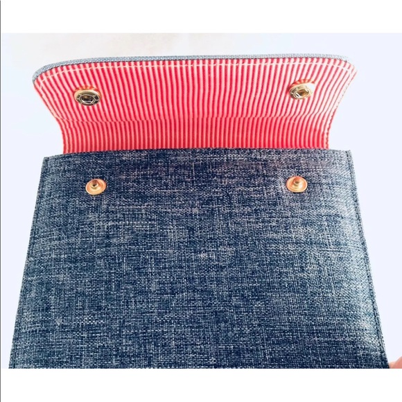 New Herschel Supply Co Sleeve For iPad Mini Air Blue Denim Look Padded - Picture 6 of 6